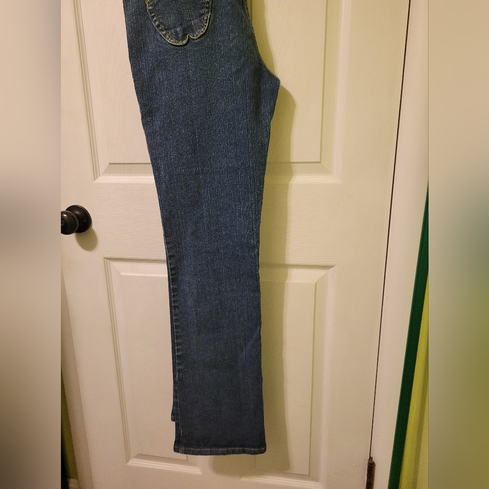Apple Bottoms Blue Denim Jeans with Contrast Stitching - Picture 7 of 8
